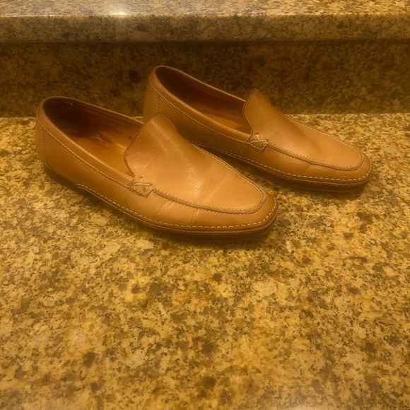 Bruno MAGLI Loafers Tan Smooth Leather  Shoes Size 8.5 M Loretto Italy - Picture 4 of 11